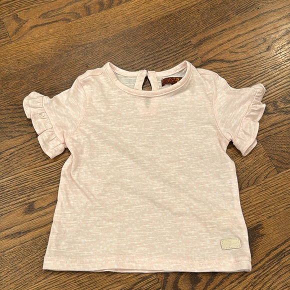 7 for all mankind toddler girl shortalls with pink shirt - Picture 4 of 11